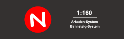 1:160 Arkaden-System Bahnsteig-System N